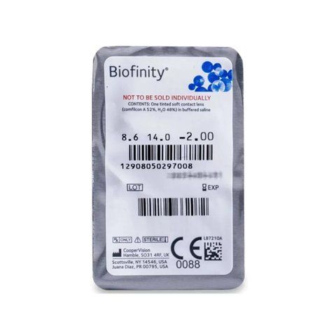 Контактна лінза Biofinity місячної заміни 1шт 1001-N фото
