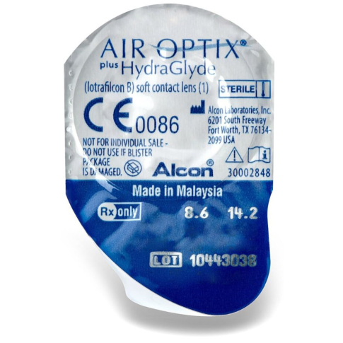 Контактні лінзи Air Optix plus HydraGlyde упаковка (3шт) місячної заміни 1047 фото