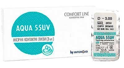 Aqua 55 UV Comfort Line контактні лінзи місячного носіння 388 фото